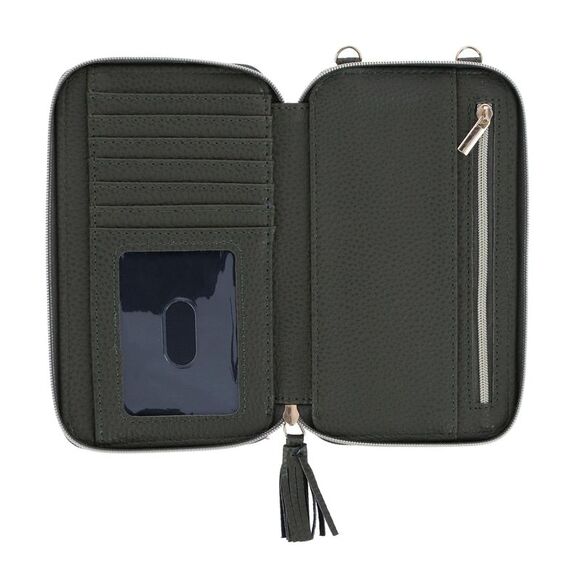 Buxton Women's Tartan Plaid Printed Vegan Leather Everywhere Wallet - Picture 2 of 6